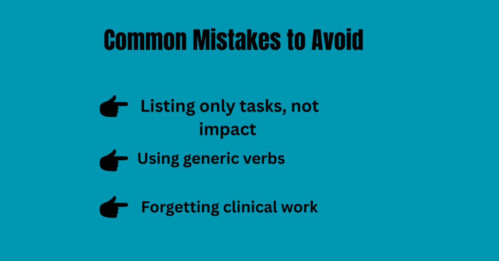 Common Mistakes to Avoid charge nurse resume