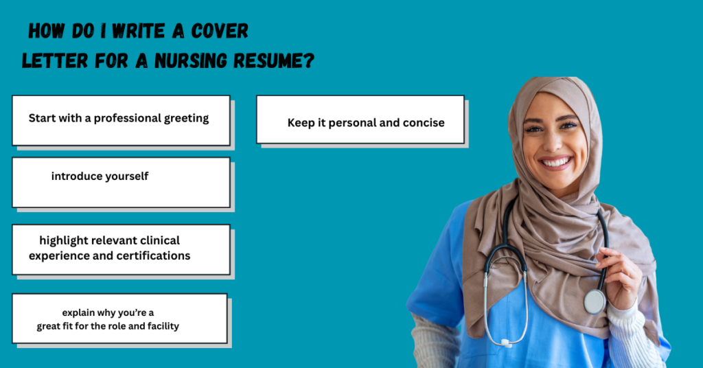 How do I write a cover letter for a nursing resume?