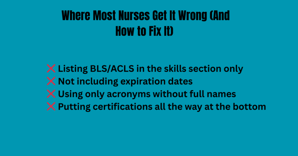How to Add Certifications to a Nursing Resume
