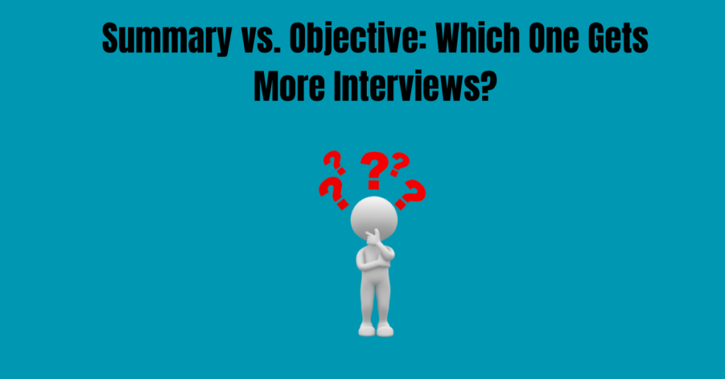 Nursing Resume Objective vs Summary